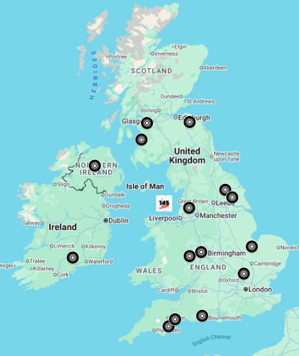 145 Alive ssb net station map